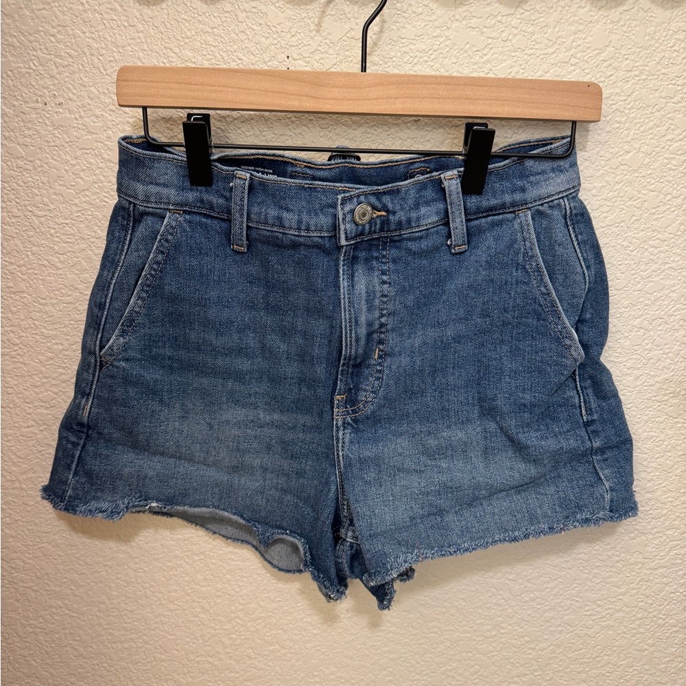 💙 Old Navy Curvy Aline Sky High Denim Jean Shorts 8